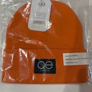Queer Eye Merch Netflix LGBTQIA Orange Stretchy Beanie, Unisex, NEW In Poly Bag